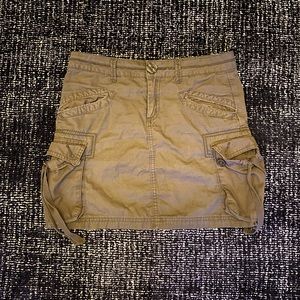 Y2K Olive Green Cargo Skirt